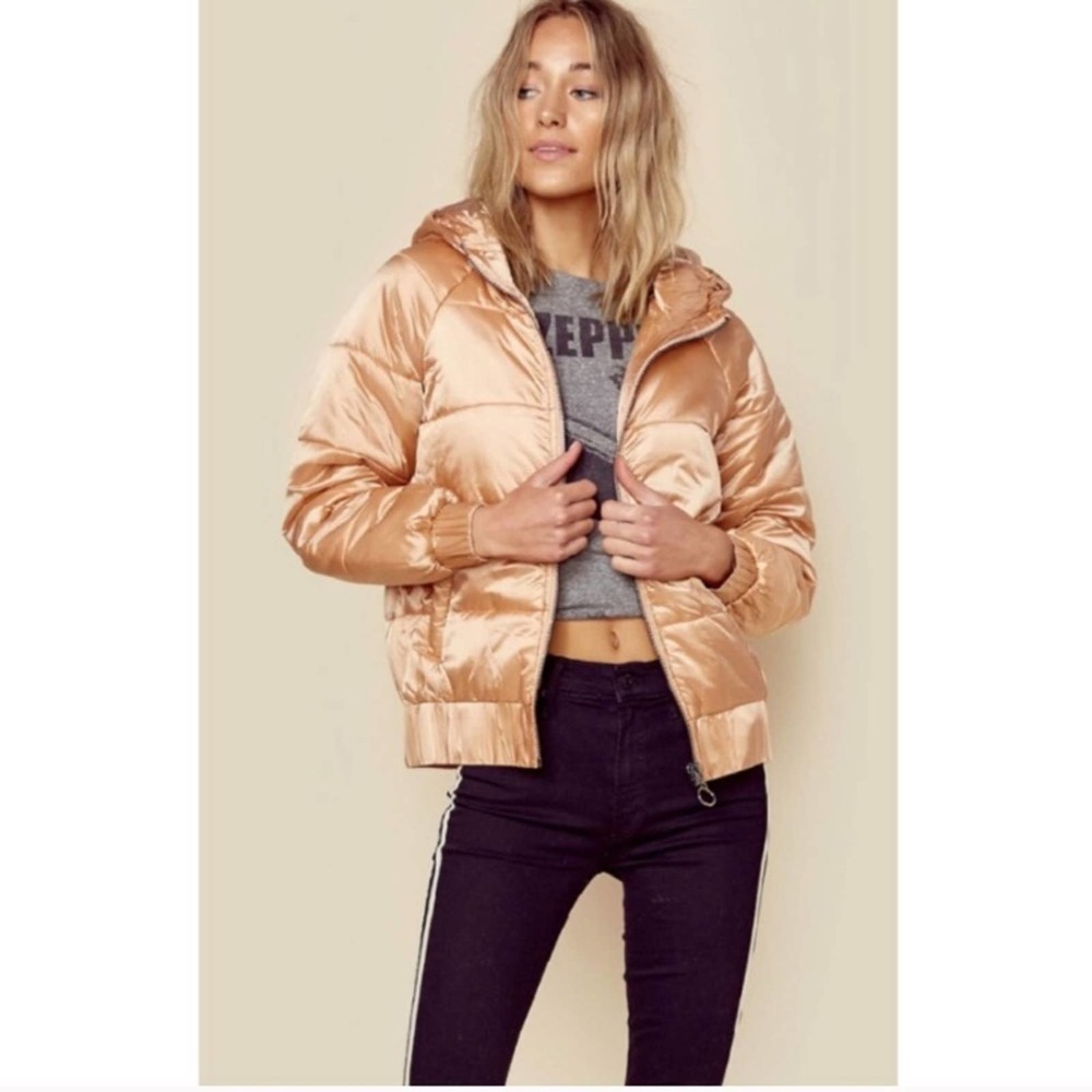 MINKPINK Hooded Puffer Jacket